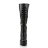 Pleaser ELECTRA-2020 Black Vegan Chunky 70s Abba Boots