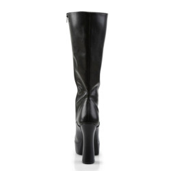 Pleaser ELECTRA-2020 Black Vegan Chunky 70s Abba Boots