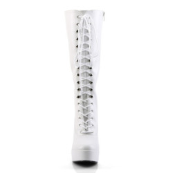 Pleaser ELECTRA-2020 White Vegan Leather Sale Women