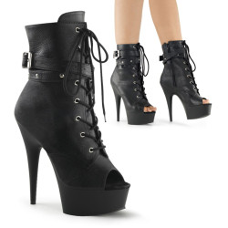 Pleaser DELIGHT-1033 Black Vegan Leather Sale Women