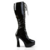 Pleaser ELECTRA-2023 Patent Chunky 70s Abba Boots