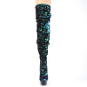 Pleaser DELIGHT-3004 Green Sequins Black Sale Women