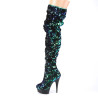 Pleaser DELIGHT-3004 Green Sequins Black Sale Women