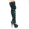 Pleaser DELIGHT-3004 Green Sequins Black Sale Women