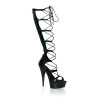Pleaser DELIGHT-698 Knee High Heeled Platform Sandals