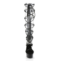 Pleaser DELIGHT-698 Knee High Heeled Platform Sandals