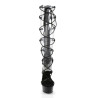 Pleaser DELIGHT-698 Knee High Heeled Platform Sandals
