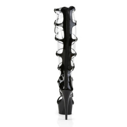 Pleaser DELIGHT-698 Knee High Heeled Platform Sandals