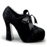 Demonia DEMON-11 Satin Lace Chunky Platform Pumps