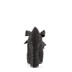 Demonia DEMON-11 Satin Lace Chunky Platform Pumps