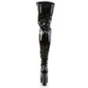 Pleaser ELECTRA-3000Z Patent Platform Thigh High Boots