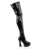 Pleaser ELECTRA-3000Z Patent Platform Thigh High Boots
