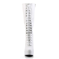 Pleaser ELECTRA-2020 White Vegan Leather Sale Women