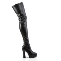 Pleaser ELECTRA-3000Z Vegan Platform Thigh High Boots