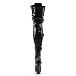 Pleaser ELECTRA-3028 Patent Platform Thigh High Boots