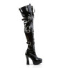 Pleaser ELECTRA-3028 Patent Platform Thigh High Boots