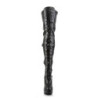 Pleaser ELECTRA-3028 Black Platform Thigh High Boots