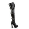 Pleaser ELECTRA-3028 Black Platform Thigh High Boots