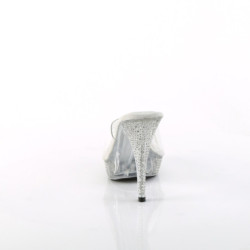 Fabulicious ELEGANT-401 Transparent Heeled Mules Women