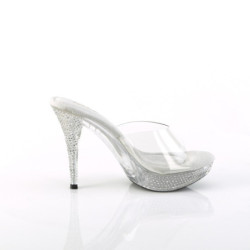 Fabulicious ELEGANT-401 Transparent Heeled Mules Women