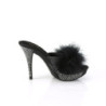 Fabulicious ELEGANT-401F Black Feathers Vegan Leather