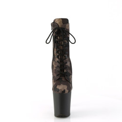 Pleaser FLAMINGO-1020CM Green Camouflage Mesh Black