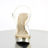 Fabulicious ELEGANT-408 Gold High Heeled Sandals Women