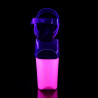 Pleaser FLAMINGO-808UVG Neon Pink Exotic Pole High Heels