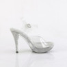 Fabulicious ELEGANT-408 Clear Strass Heeled Sandals