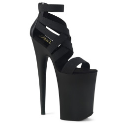 Pleaser INFINITY-969 Black Vegan Leather Blackr Sale