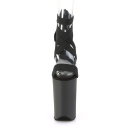 Pleaser INFINITY-969 Black Vegan Leather Blackr Sale
