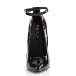 Devious SCREAM-12 Black Spike Steel Heels Stiletto Pumps
