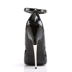 Devious SCREAM-12 Black Spike Steel Heels Stiletto Pumps
