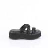 Demonia EMILY-07 Black Vegan Platform Women Mules