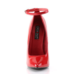 Devious SCREAM-12 Red Spike Steel Heels Stiletto Pumps