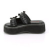 Demonia EMILY-100 Black Vegan Platform Women Mules