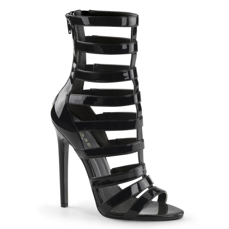 Pleaser SEXY-52 Black Patent High Heeled Ankle Boots Pleaser SEXY-52 Black Patent High Heeled Ankle Boots