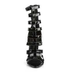 Pleaser SEXY-52 Black Patent High Heeled Ankle Boots