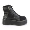 Demonia EMILY-114 Black Canvas Vegan Platform Women Boots