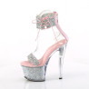 Pleaser SKY-327RSI Silver Strass Rose Sale Women