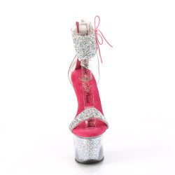 Pleaser SKY-327RSI Silver Strass Pink Sale Women
