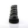 Demonia EMILY-315 Black Vegan Platform Buckle Boots