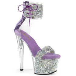Pleaser SKY-327RSI Silver Strass Lavender Sale Women