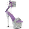 Pleaser SKY-327RSI Silver Strass Lavender Sale Women