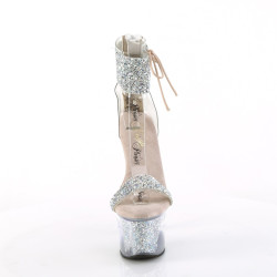 Pleaser SKY-327RSI Silver Strass Nude Sale Women