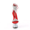 Pleaser SKY-327RSI Silver Strass Red Sale Women
