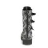 Demonia EMILY-322 Black Silver Platform Buckle Boots