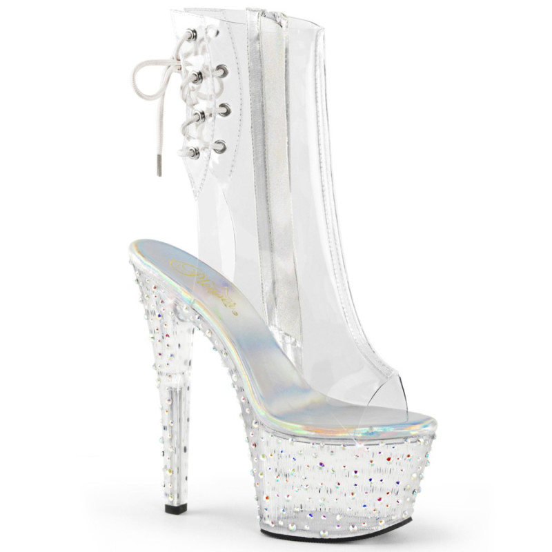 Pleaser STARDANCE-1018C-7 Transparent Silver Strass Pleaser STARDANCE-1018C-7 Transparent Silver Strass