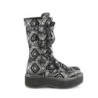 Demonia EMILY-322 Black Silver Platform Buckle Boots