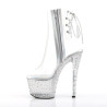 Pleaser STARDANCE-1018C-7 Transparent Silver Strass